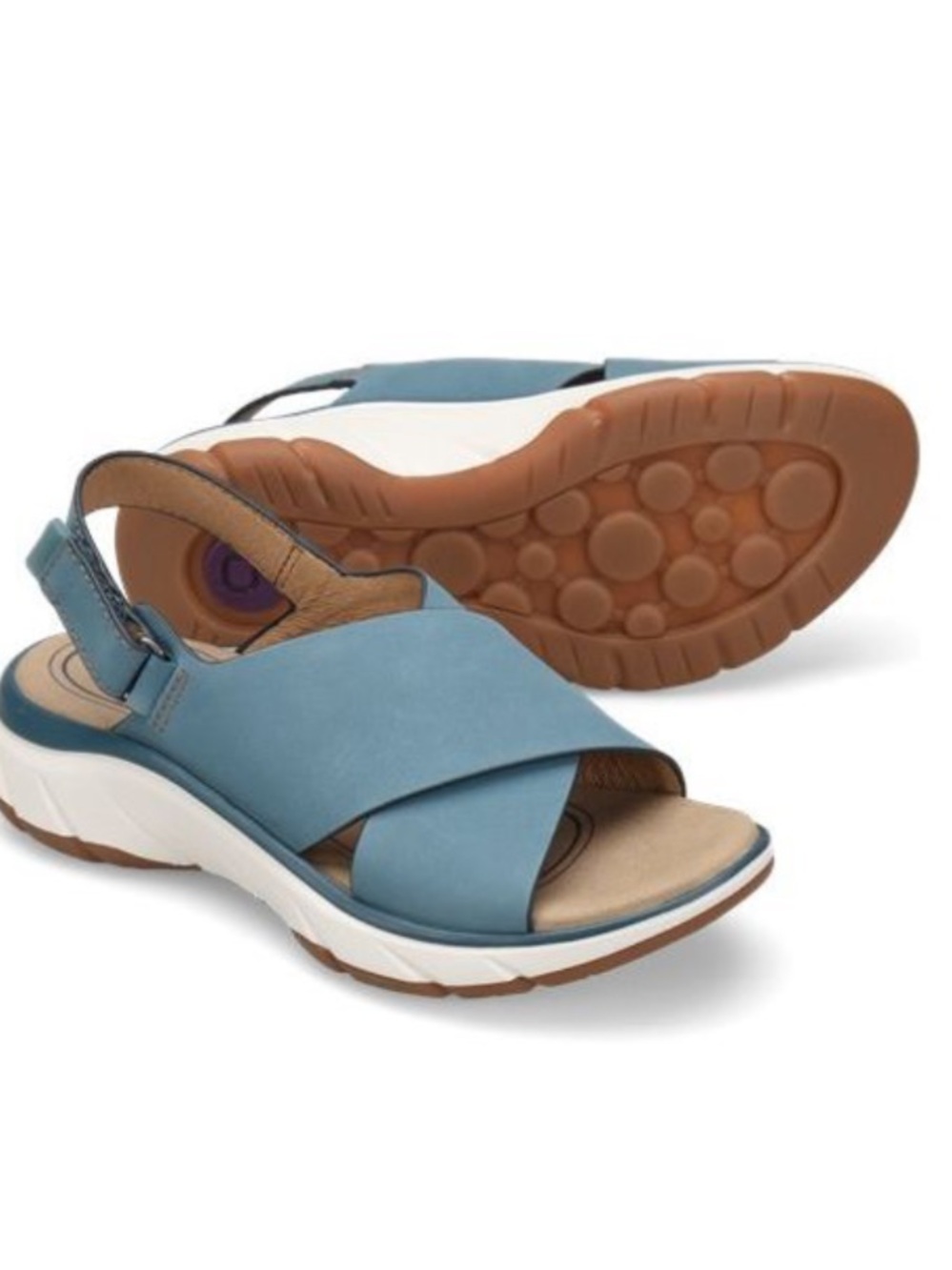 Bionica Marine Teal & White ANDRYA-MARINE TEAL grip sandals new 6.5